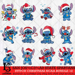 San José State Spartans Stitch Christmas NCAA Bundle 12 Svg Eps Dxf Png File, Digital Download, Instant Download