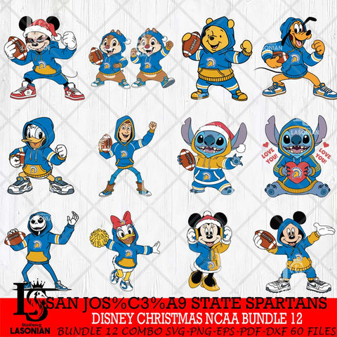 San José State Spartans  Disney christmas NCAA Bundle File Cut, Bundle NCAA SVG DXF EPS PNG FILE, Digital Download , Criucut , Silhouette