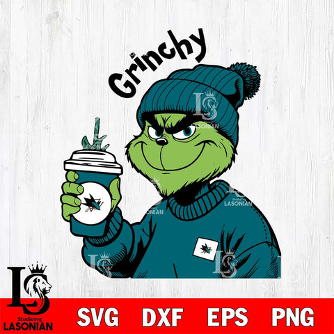 San Jose Sharks Boujee Grinch 10 Svg Eps Dxf Png File, Digital Download, Instant Download
