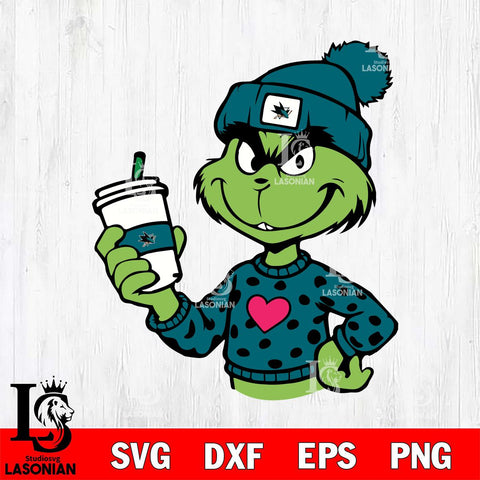 San Jose Sharks Boujee Grinch 11 Svg Eps Dxf Png File, Digital Download, Instant Download