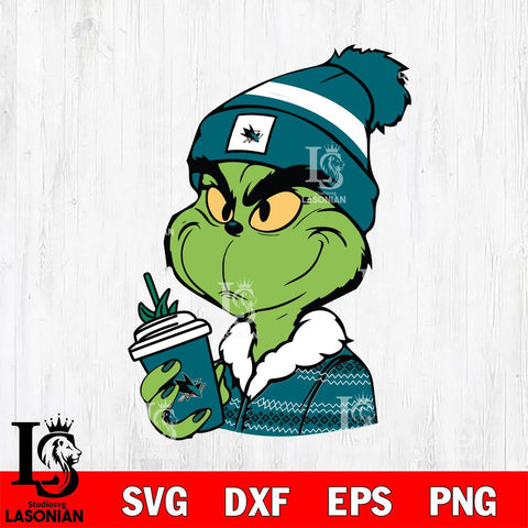 San Jose Sharks Boujee Grinch Svg Eps Dxf Png File, Digital Download, Instant Download