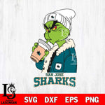 San Jose Sharks Grinch Bougie Football Svg Eps Dxf Png File, Digital Download, Instant Download