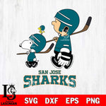 San Jose Sharks Peanuts Hockey Svg Eps Dxf Png File, Digital Download , Instant Download, Svg Files