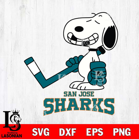 San Jose Sharks Snoopy NHL Hockey SVG DXF EPS PNG FILE,NHL File Cut,Disney Digital Download,Instant Download, Silhouette