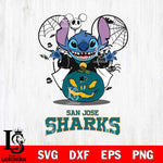 San Jose Sharks Stitch Horror Halloween Svg Eps Dxf Png File, Digital Download, Instant Download