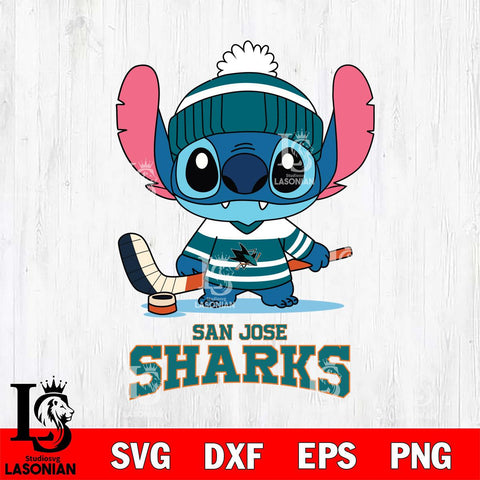 San Jose Sharks Stitch Sport NHL Hockey SVG DXF EPS PNG FILE,NHL File Cut,Disney Digital Download,Instant Download, Silhouette
