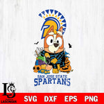 San José State Spartans Bluey Halloween NCAA Svg Eps Dxf Png File, Digital Download, Instant Download