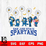 San José State Spartans Bluey Halloween Spooky Svg Eps Dxf Png File, Digital Download, Instant Download