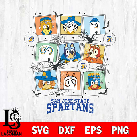 San José State Spartans Bluey Halloween Sport Svg Eps Dxf Png File, Digital Download, Instant Download
