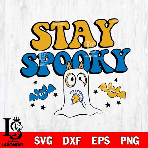 San José State Spartans Bluey Halloween Stay Spooky Svg Eps Dxf Png File, Digital Download, Instant Download