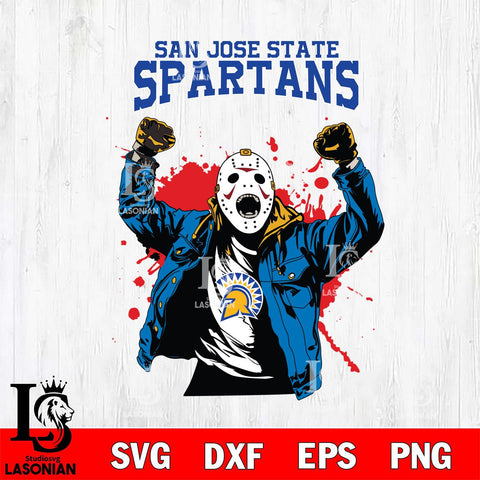San José State Spartans Jason Voorhees Horror Halloween 3 Svg Eps Dxf Png File, NCAA svg, Digital Download, Instant Download