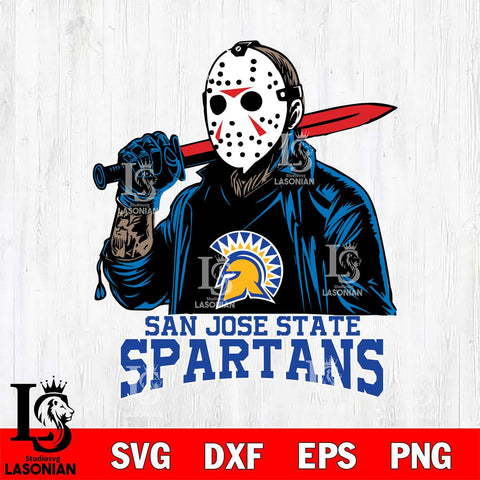 San José State Spartans Jason Voorhees Horror Halloween Svg Eps Dxf Png File, NCAA svg, Digital Download, Instant Download