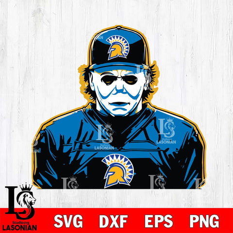 San José State Spartans Michael Myers Horror Halloween Svg Eps Dxf Png File, NCAA svg, Digital Download, Instant Download