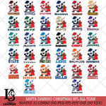 Santa Dabbing Christmas NFL Svg Eps Dxf Png File,NFL Svg Files,Digital Download,Sublimation,Instant Download
