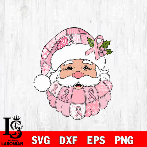 Santa Pink Cancer SVG DXF EPS PNG FILE, Disney svg ,Christmas Digital Download,Instant Download, Silhouette