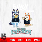 Seattle Kraken Bluey & Bingo 4 Svg Eps Dxf Png File, NHL svg, Digital Download, Instant Download