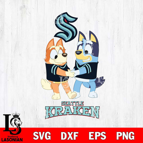 Seattle Kraken Bluey Chilli Dance Svg Eps Dxf Png File, Digital Download, Instant Download
