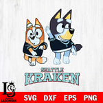 Seattle Kraken Bluey Chilli Mode Dance Svg Eps Dxf Png File, Digital Download, Instant Download