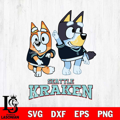 Seattle Kraken Bluey Chilli Mode Dance Svg Eps Dxf Png File, Digital Download, Instant Download