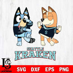 Seattle Kraken Bluey Chilli Sport Svg Eps Dxf Png File, Digital Download, Instant Download