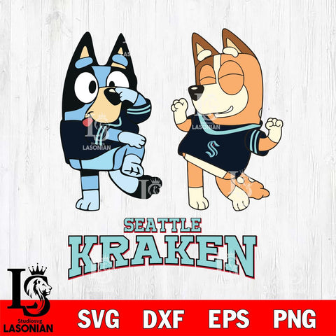 Seattle Kraken Bluey Chilli Sport Svg Eps Dxf Png File, Digital Download, Instant Download