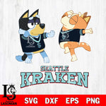 Seattle Kraken Bluey Dance Svg Eps Dxf Png File, Digital Download, Instant Download