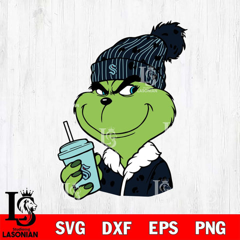 Seattle Kraken Boujee Grinch 3 Svg Eps Dxf Png File, Digital Download, Instant Download