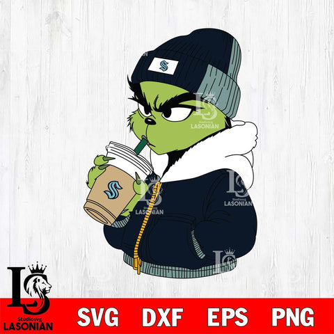 Seattle Kraken Boujee Grinch 6 Svg Eps Dxf Png File, Digital Download, Instant Download