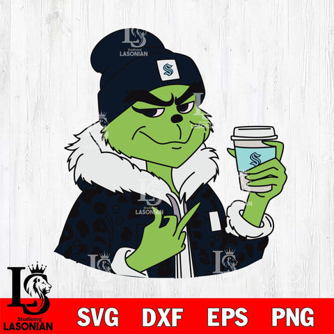 Seattle Kraken Boujee Grinch 7 Svg Eps Dxf Png File, Digital Download, Instant Download