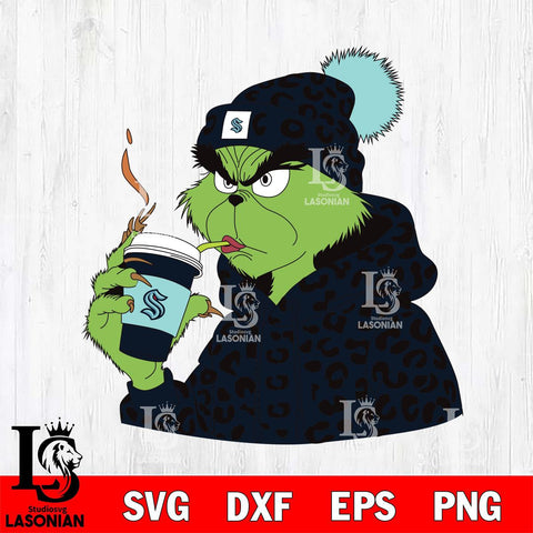 Seattle Kraken Boujee Grinch 8 Svg Eps Dxf Png File, Digital Download, Instant Download