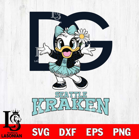Seattle Kraken Dolce And Gabbana Daisy Duck Disney Svg Eps Dxf Png File, Digital Download, Instant Download