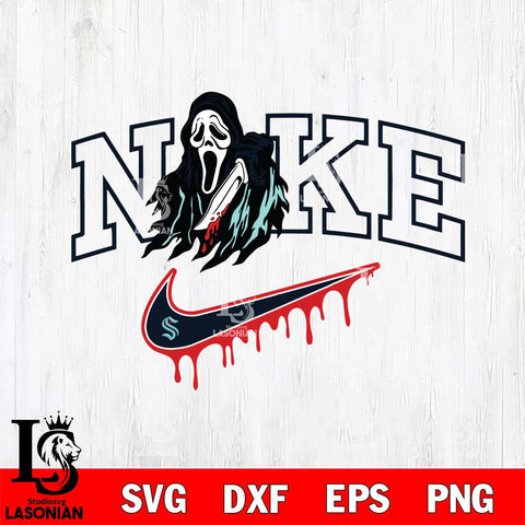 Seattle Kraken Ghostface Nike Svg Eps Dxf Png File, Digital Download, Instant Download
