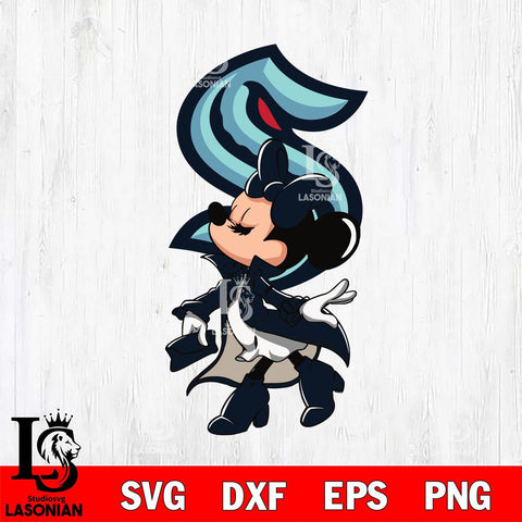 Seattle Kraken Glamorous Minnie Svg Eps Dxf Png File, Digital Download, Instant Download