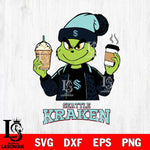 Seattle Kraken Grinch 2 coffee Svg Eps Dxf Png File, Digital Download, Instant Download
