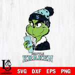 Seattle Kraken Grinch Bougie Leopard Svg Eps Dxf Png File, Digital Download, Instant Download