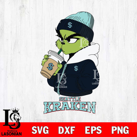 Seattle Kraken Grinch Bougie Sport Svg Eps Dxf Png File, Digital Download, Instant Download
