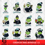 Seattle Kraken Grinch NHL Bundle 12 SVG Eps Dxf Png File, Digital Download, Instant Download