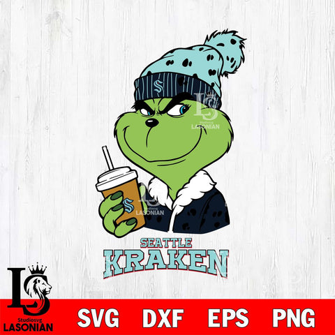 Seattle Kraken Grinch hat Svg Eps Dxf Png File, Digital Download, Instant Download