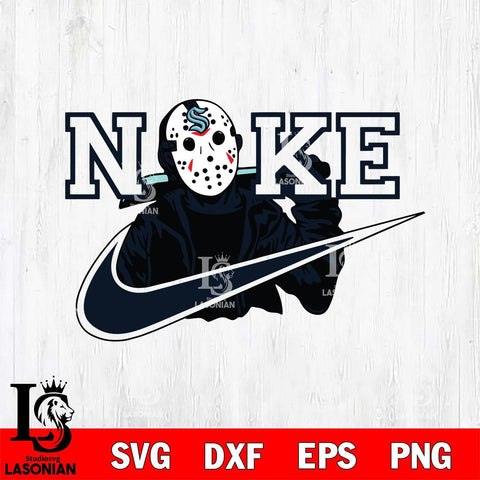 Seattle Kraken Jason Voorhees Nike Svg Eps Dxf Png File, Digital Download, Instant Download
