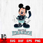 Seattle Kraken Mickey NHL Hockey SVG DXF EPS PNG FILE,NHL File Cut,Disney Digital Download,Instant Download, Silhouette