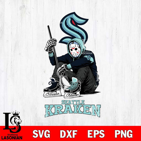Seattle Kraken NHL Jason Voorhees Halloween SVG Svg Eps Dxf Png File, Digital Download, Instant Download