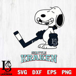 Seattle Kraken Snoopy Hockey Sport Svg Eps Dxf Png File, Digital Download , Instant Download, Svg Files