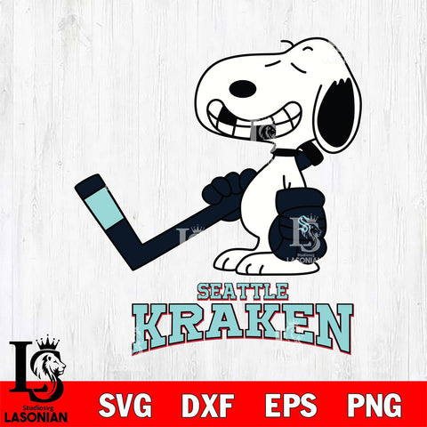 Seattle Kraken Snoopy NHL Hockey SVG DXF EPS PNG FILE,NHL File Cut,Disney Digital Download,Instant Download, Silhouette
