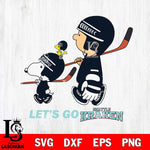 Seattle Kraken Snoopy and Charlie Brown Lets go Svg Eps Dxf Png File, Digital Download , Instant Download, Svg Files