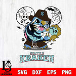 Seattle Kraken Stitch Freddy Krueger Halloween Svg Eps Dxf Png File, Digital Download, Instant Download