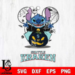 Seattle Kraken Stitch Horror Halloween Svg Eps Dxf Png File, Digital Download, Instant Download