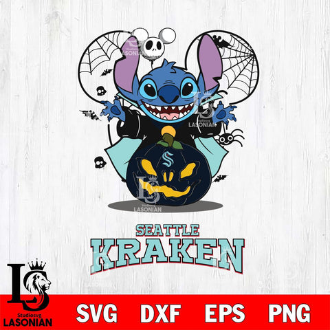 Seattle Kraken Stitch Horror Halloween Svg Eps Dxf Png File, Digital Download, Instant Download
