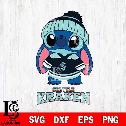 Seattle Kraken Stitch NHL Hockey SVG DXF EPS PNG FILE,NHL File Cut,Disney Digital Download,Instant Download, Silhouette