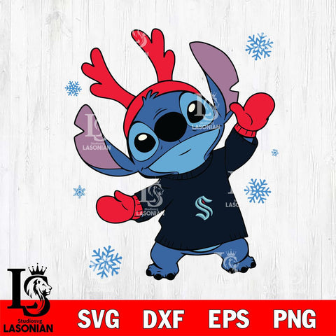 Seattle Kraken Stitch Santa Christmas Svg Eps Dxf Png File, Digital Download, Instant Download