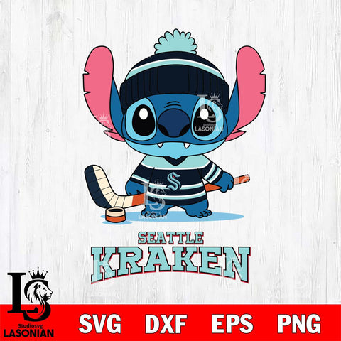 Seattle Kraken Stitch Sport NHL Hockey SVG DXF EPS PNG FILE,NHL File Cut,Disney Digital Download,Instant Download, Silhouette